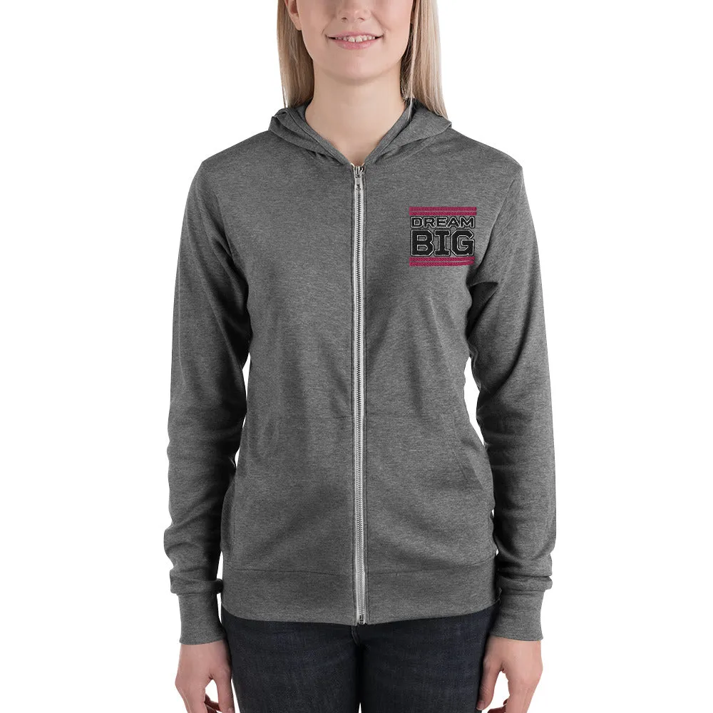 Embroidered Unisex Zip Hoodie