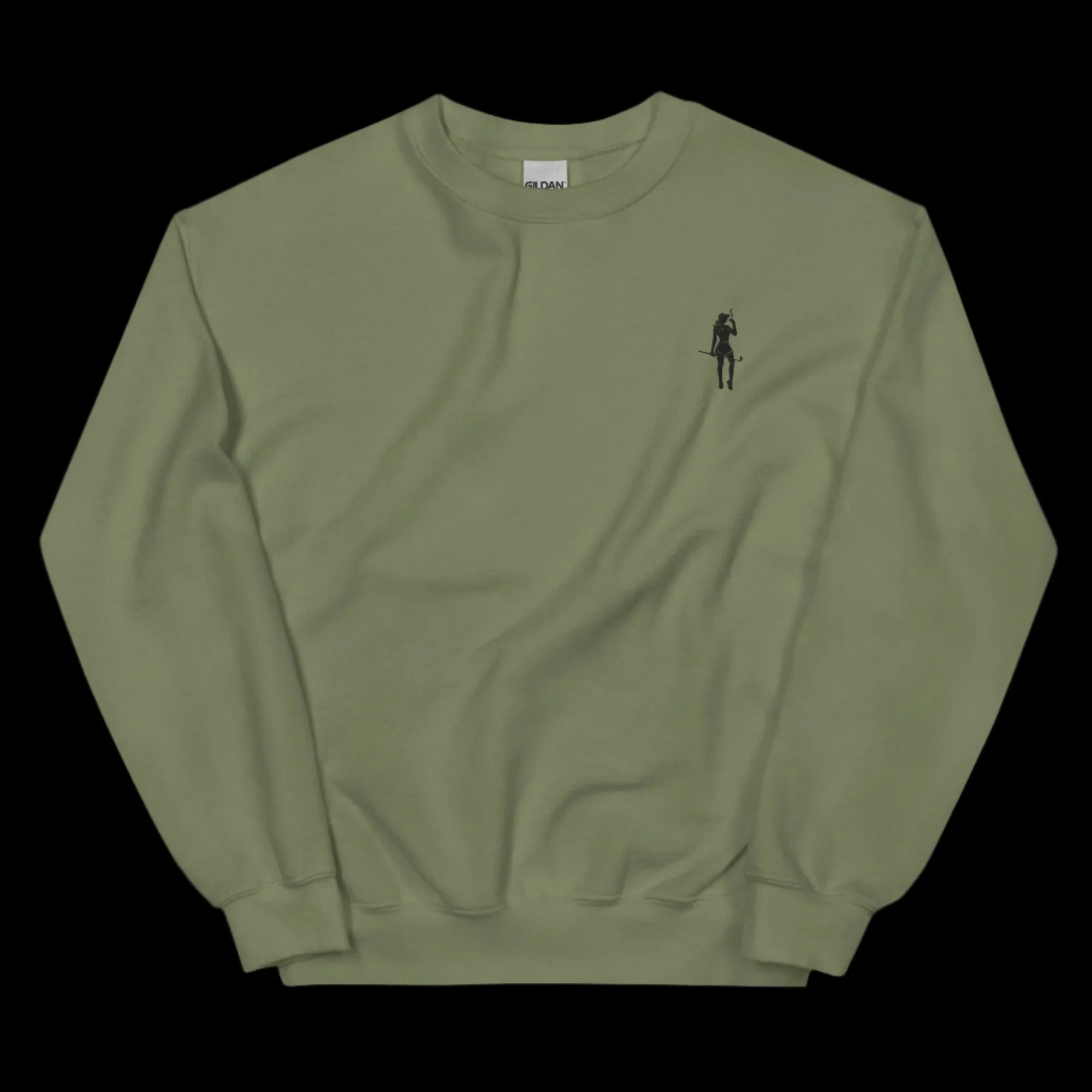 Female Cigar Golfer Embroidered Sweatshirt