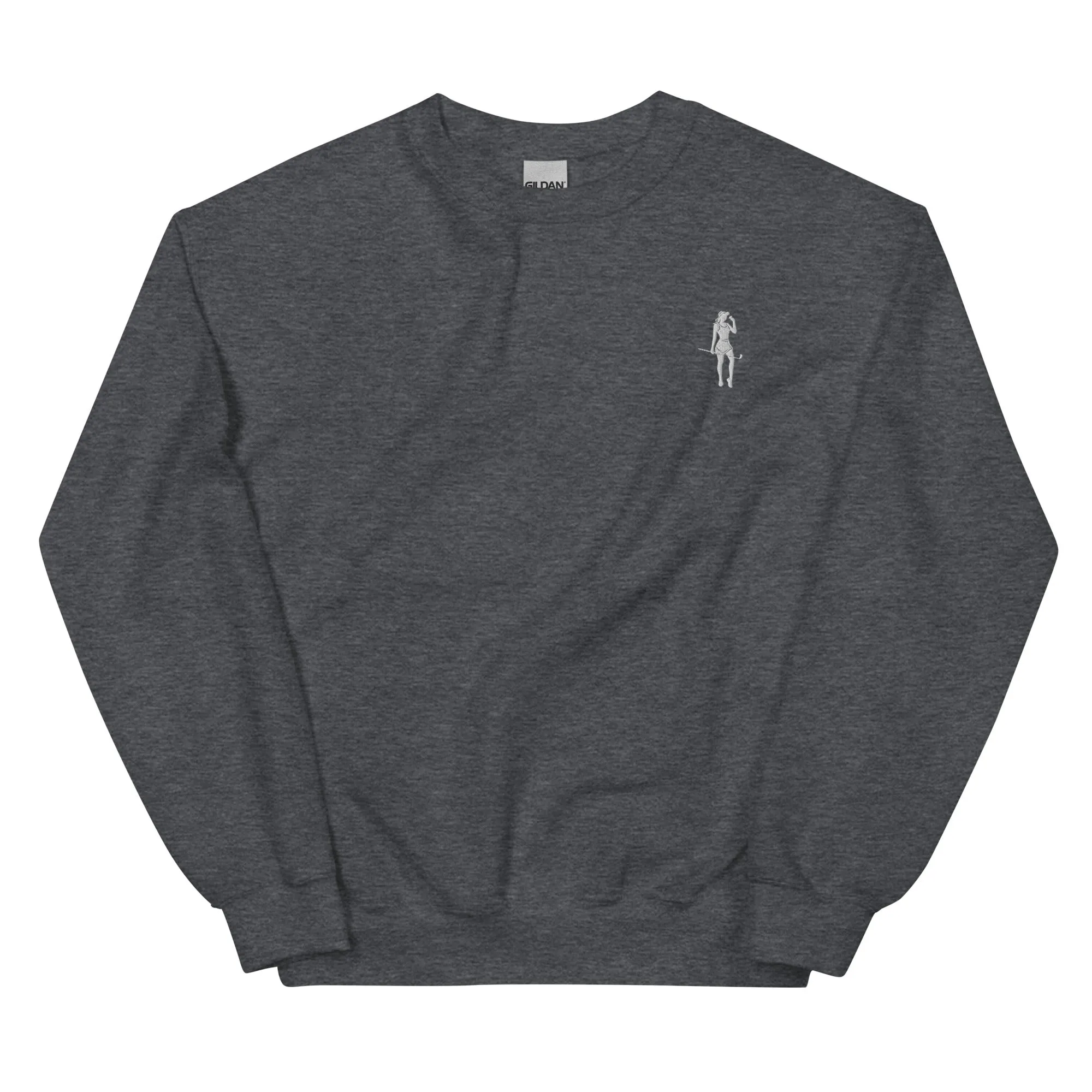 Female Cigar Golfer Embroidered Sweatshirt