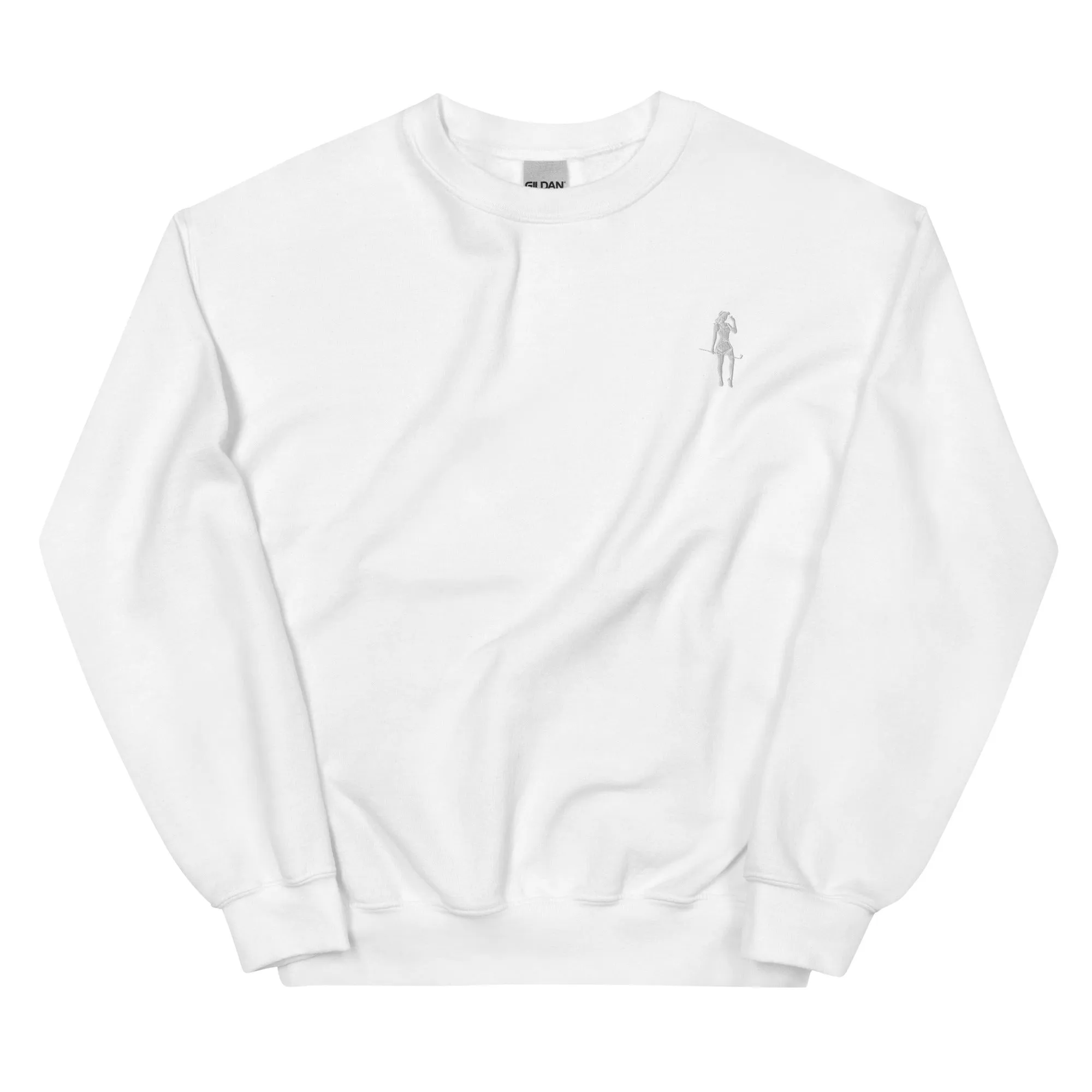 Female Cigar Golfer Embroidered Sweatshirt