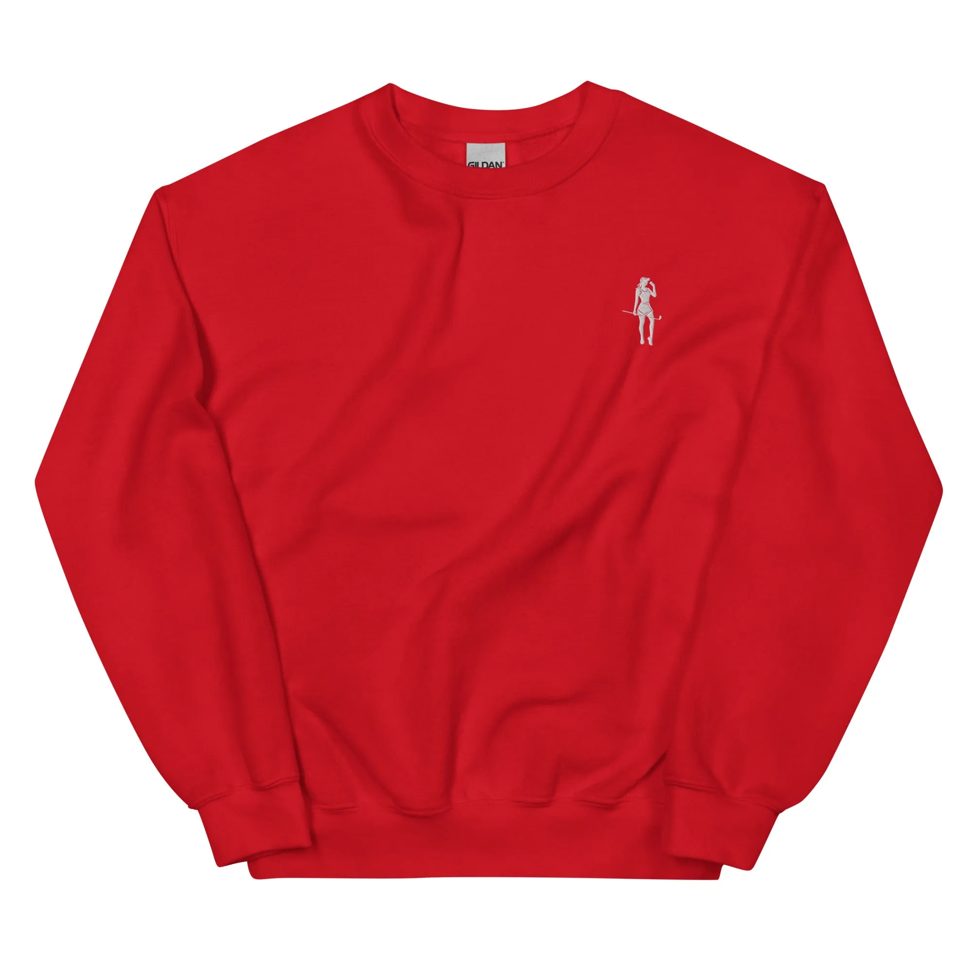 Female Cigar Golfer Embroidered Sweatshirt