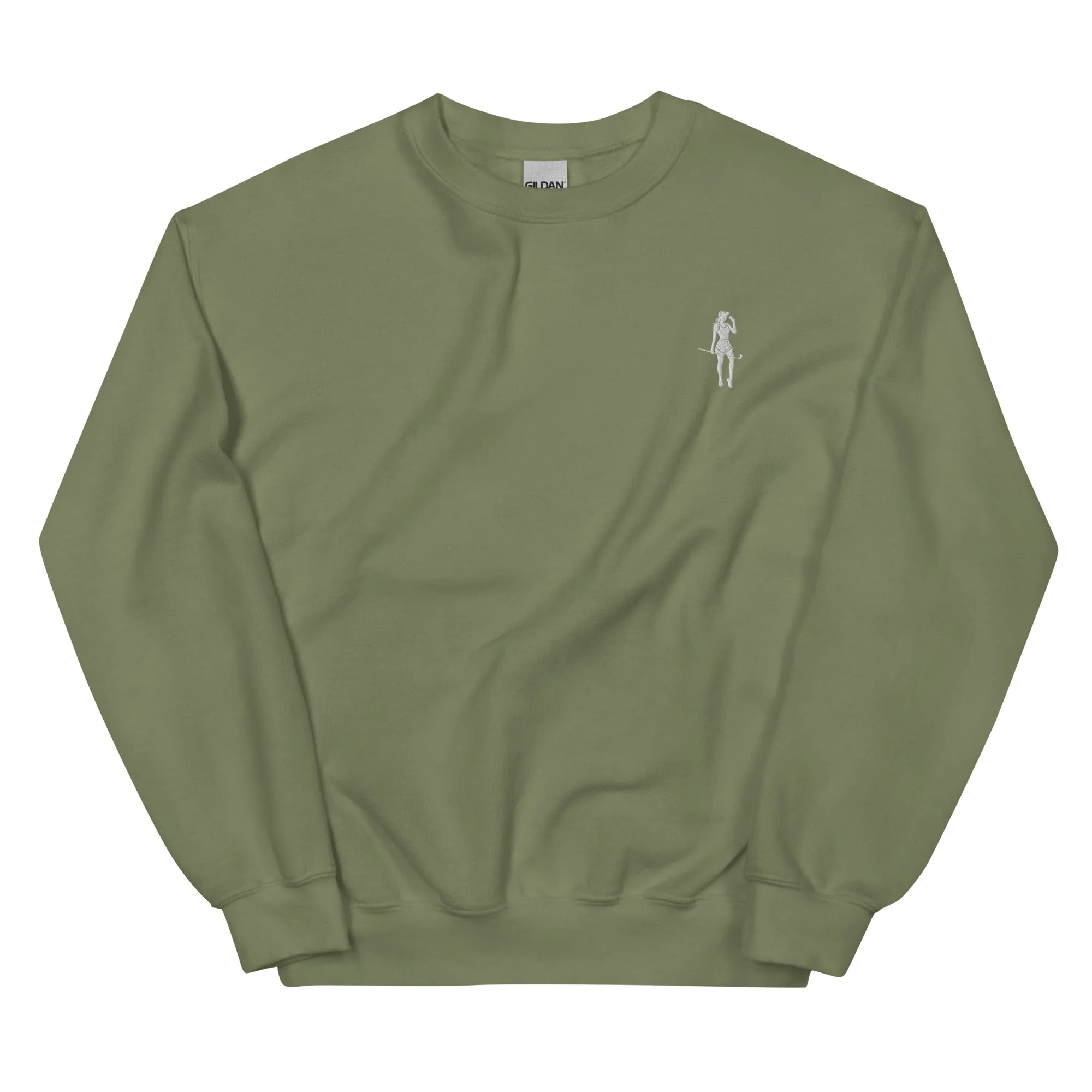 Female Cigar Golfer Embroidered Sweatshirt