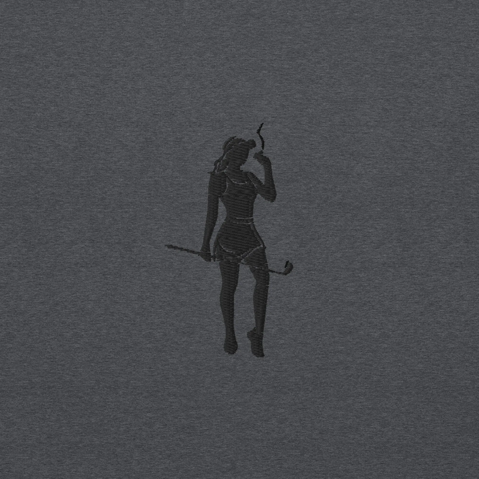 Female Cigar Golfer Embroidered Sweatshirt