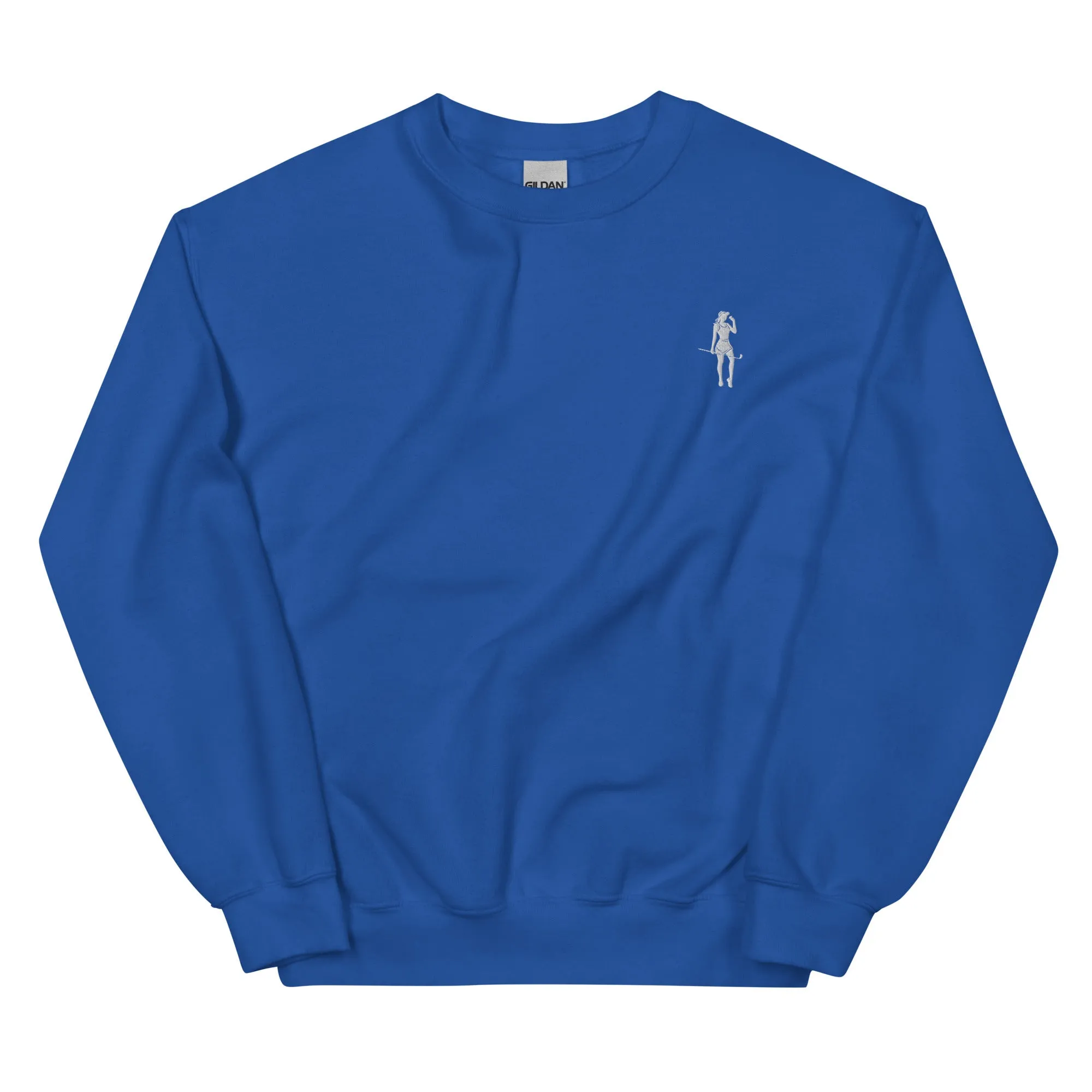 Female Cigar Golfer Embroidered Sweatshirt
