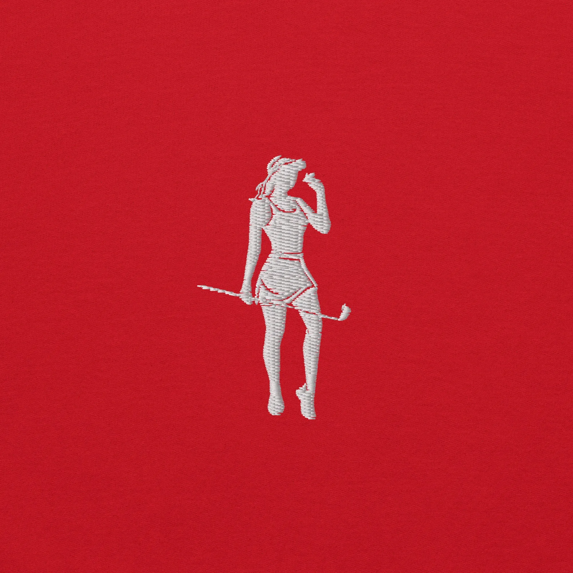 Female Cigar Golfer Embroidered Sweatshirt
