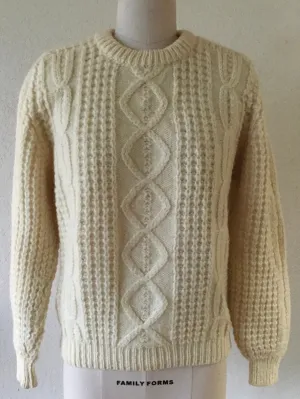 Fisherman’s Sweater in Natural Wool