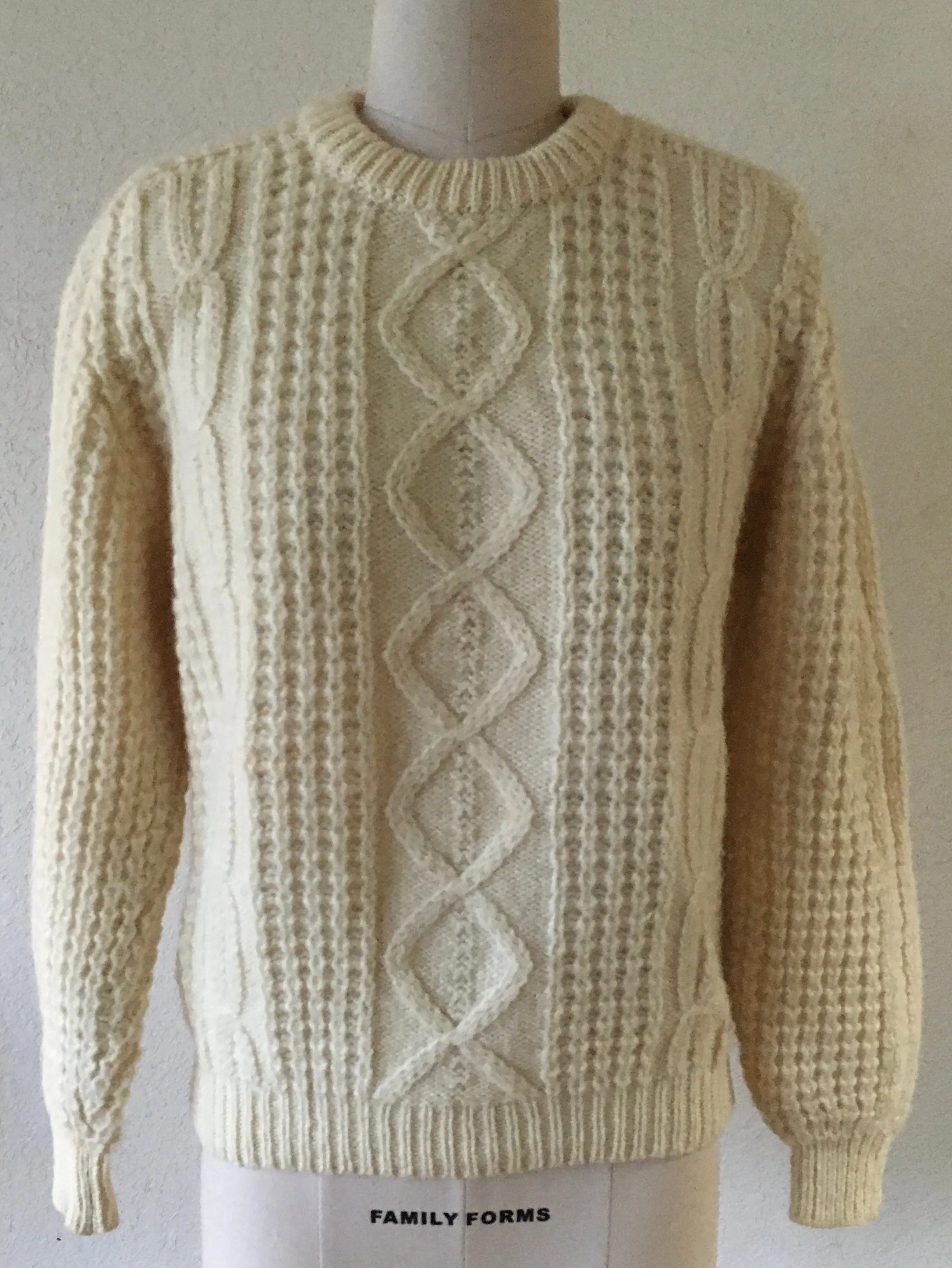 Fisherman’s Sweater in Natural Wool