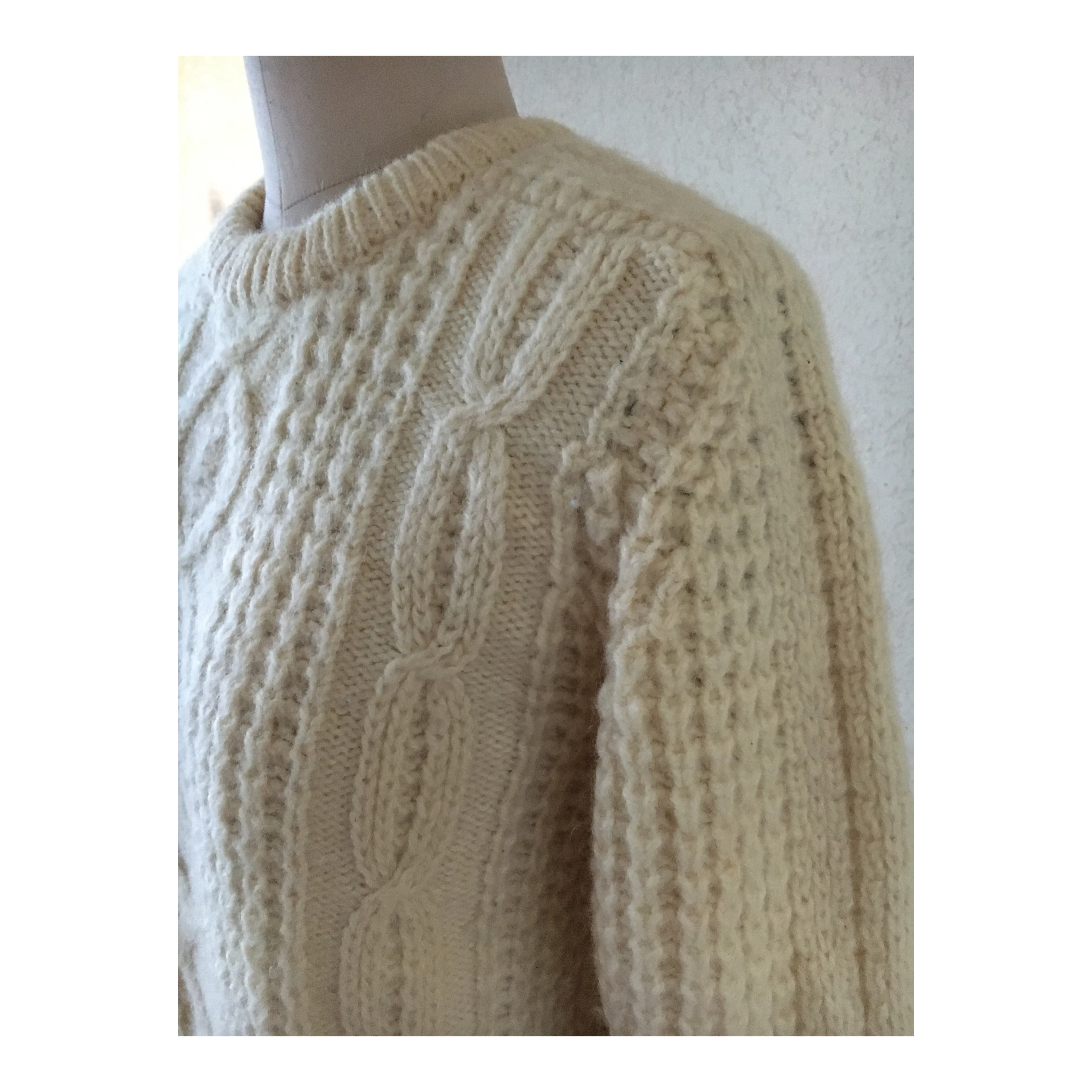 Fisherman’s Sweater in Natural Wool
