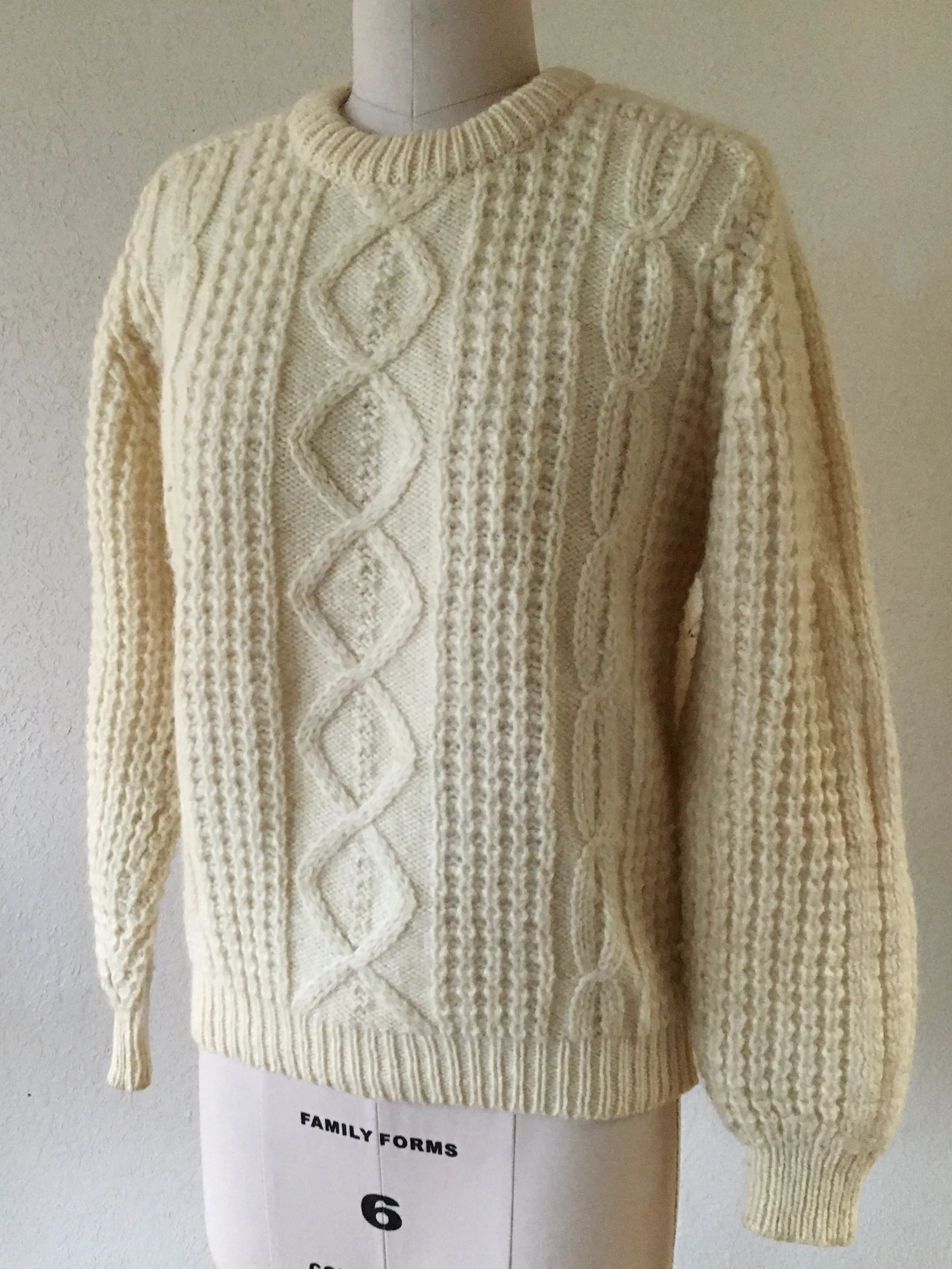 Fisherman’s Sweater in Natural Wool