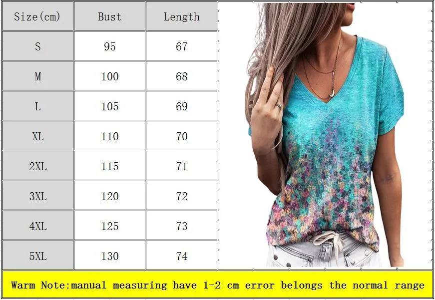 Floral V Neck Floral-print Tops