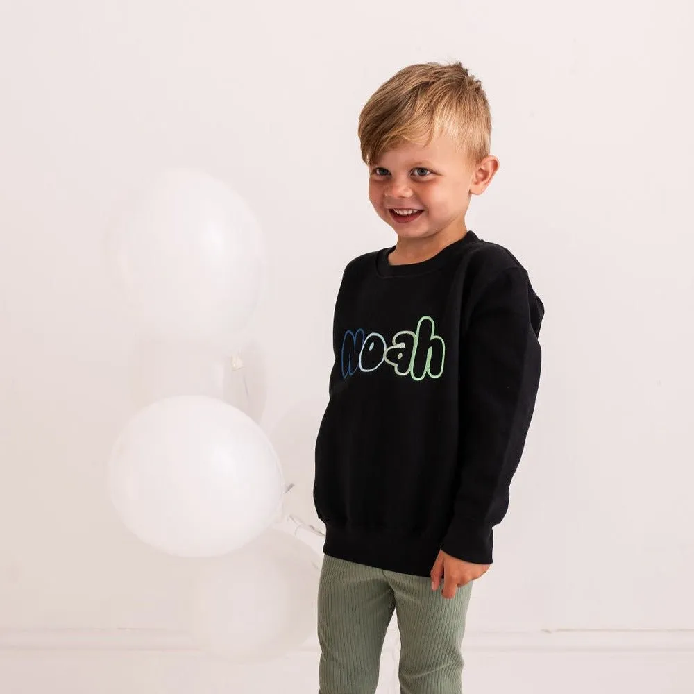 Funky Name Embroidered Sweater