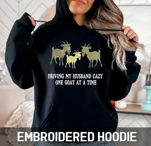 Goat Embroidered Hoodie