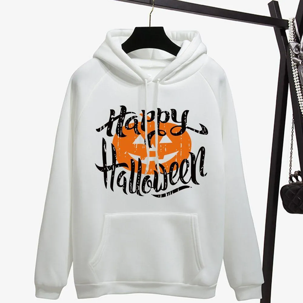 Graphic Hoodies Happy Halloween and pumpkin