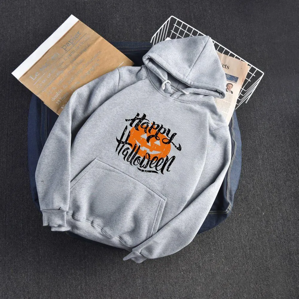 Graphic Hoodies Happy Halloween and pumpkin