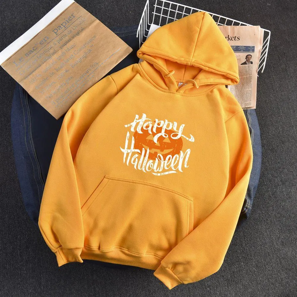 Graphic Hoodies Happy Halloween and pumpkin