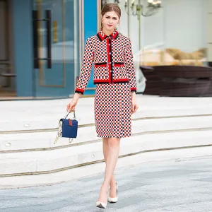 Harper Collins Retro Runway Plaid Office Suit