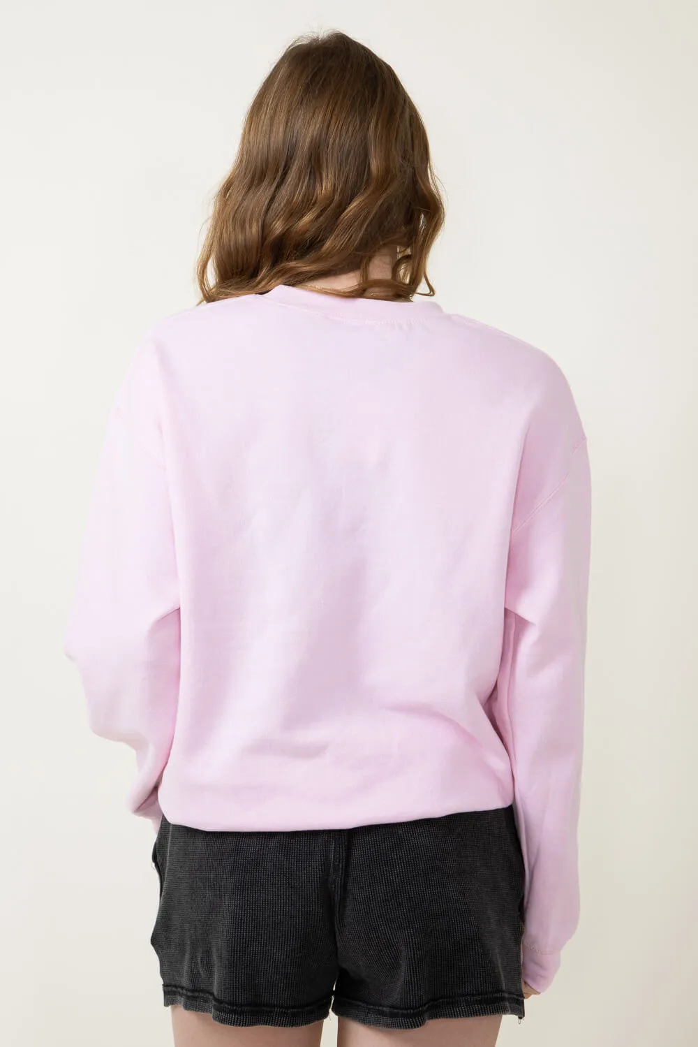 In My Pookie Era Graphic Fleece Sweatshirt for Women in Pink | 31868X-OSS-PINK