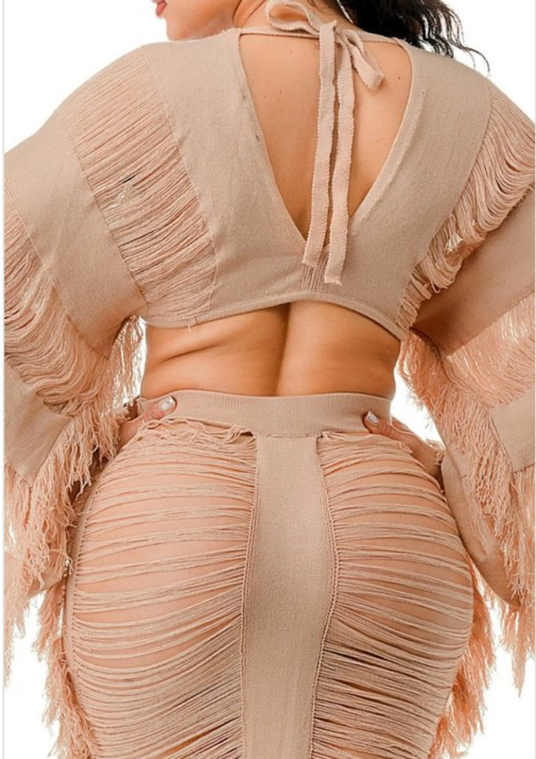 In stride Shirred cover up set