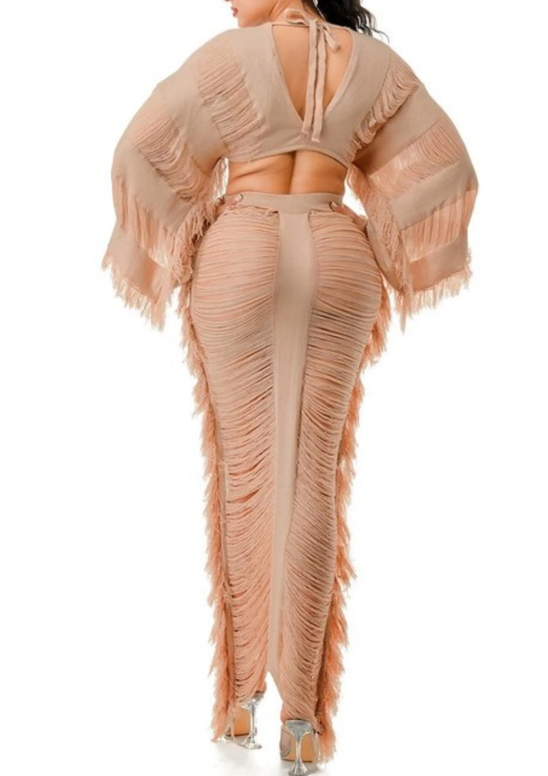 In stride Shirred cover up set