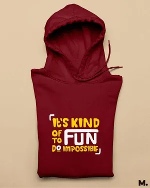 It's fun to do impossible printed hoodies