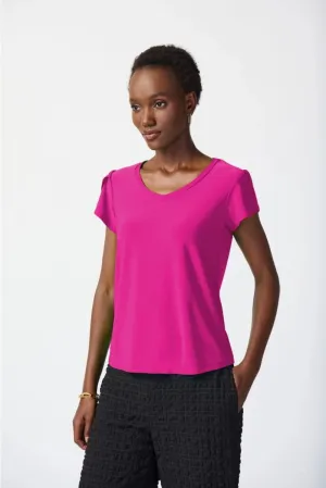 Joseph Ribkoff Ultra Pink Tulip Sleeve Top Style 241179