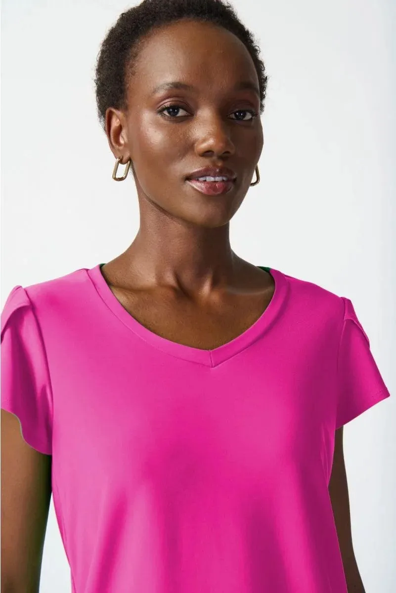 Joseph Ribkoff Ultra Pink Tulip Sleeve Top Style 241179