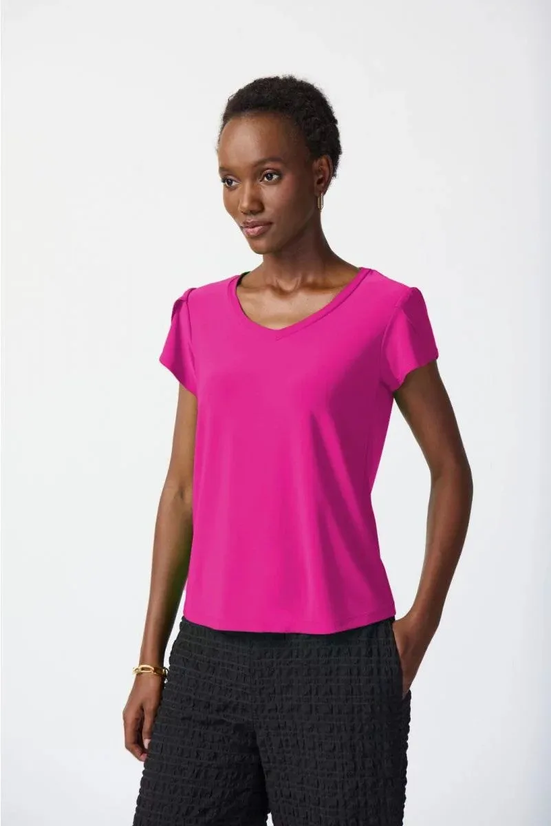 Joseph Ribkoff Ultra Pink Tulip Sleeve Top Style 241179