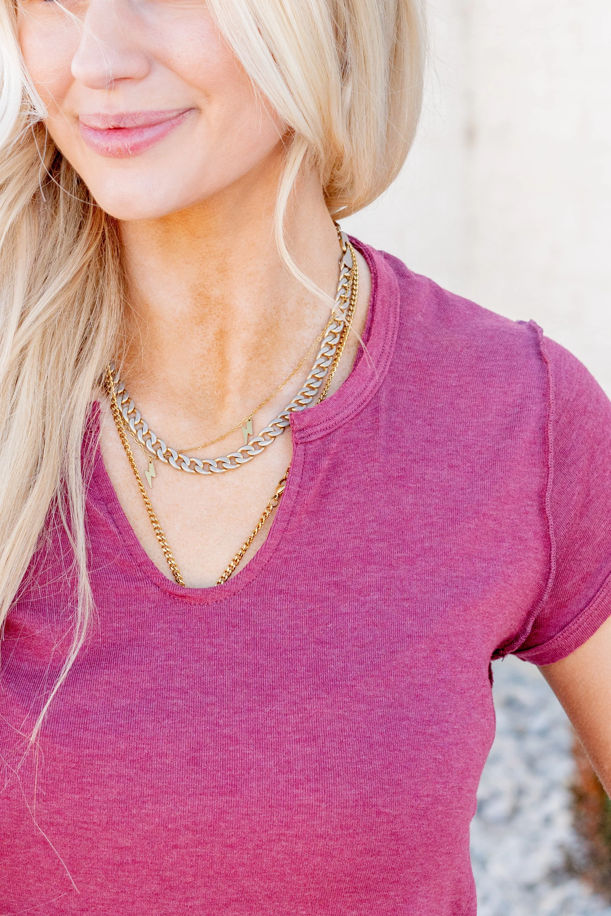 Karley V Neck Fitted Tee