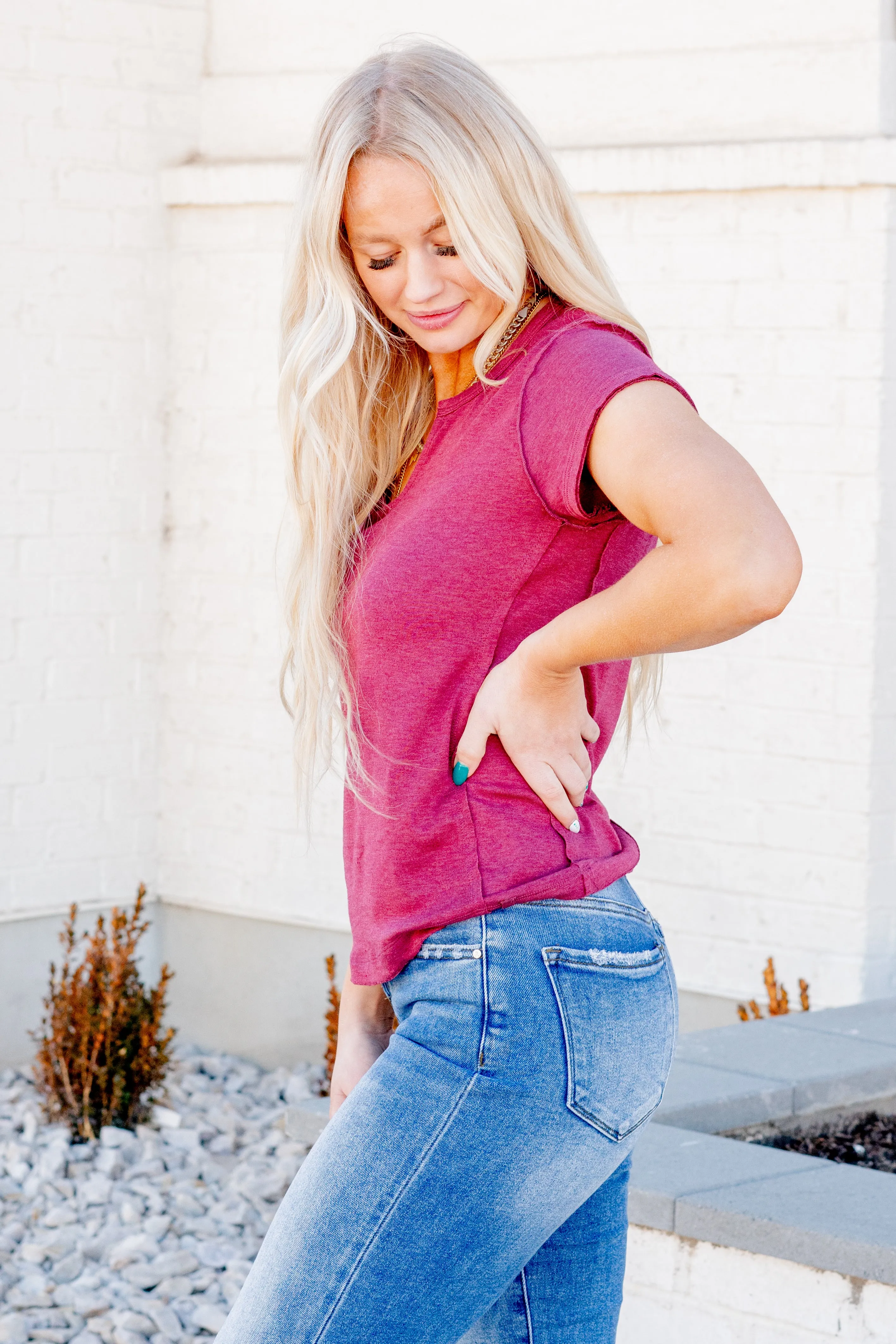 Karley V Neck Fitted Tee