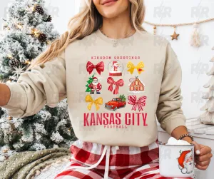 Kingdom Greetings Kansas City Football Tan/Cream Sweatshirt