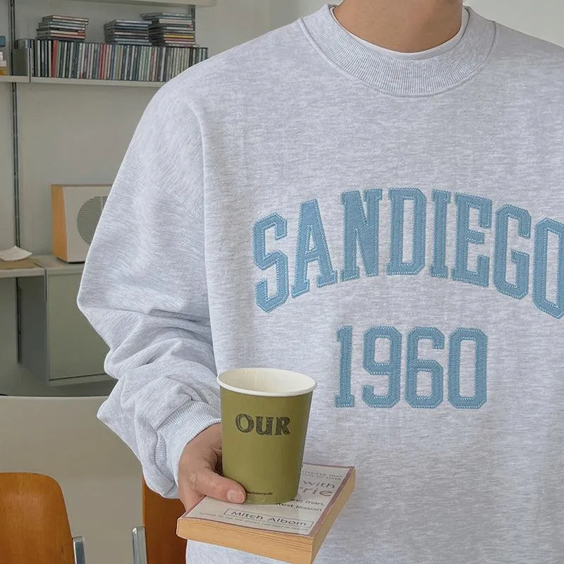Letter Embroidered Sweater