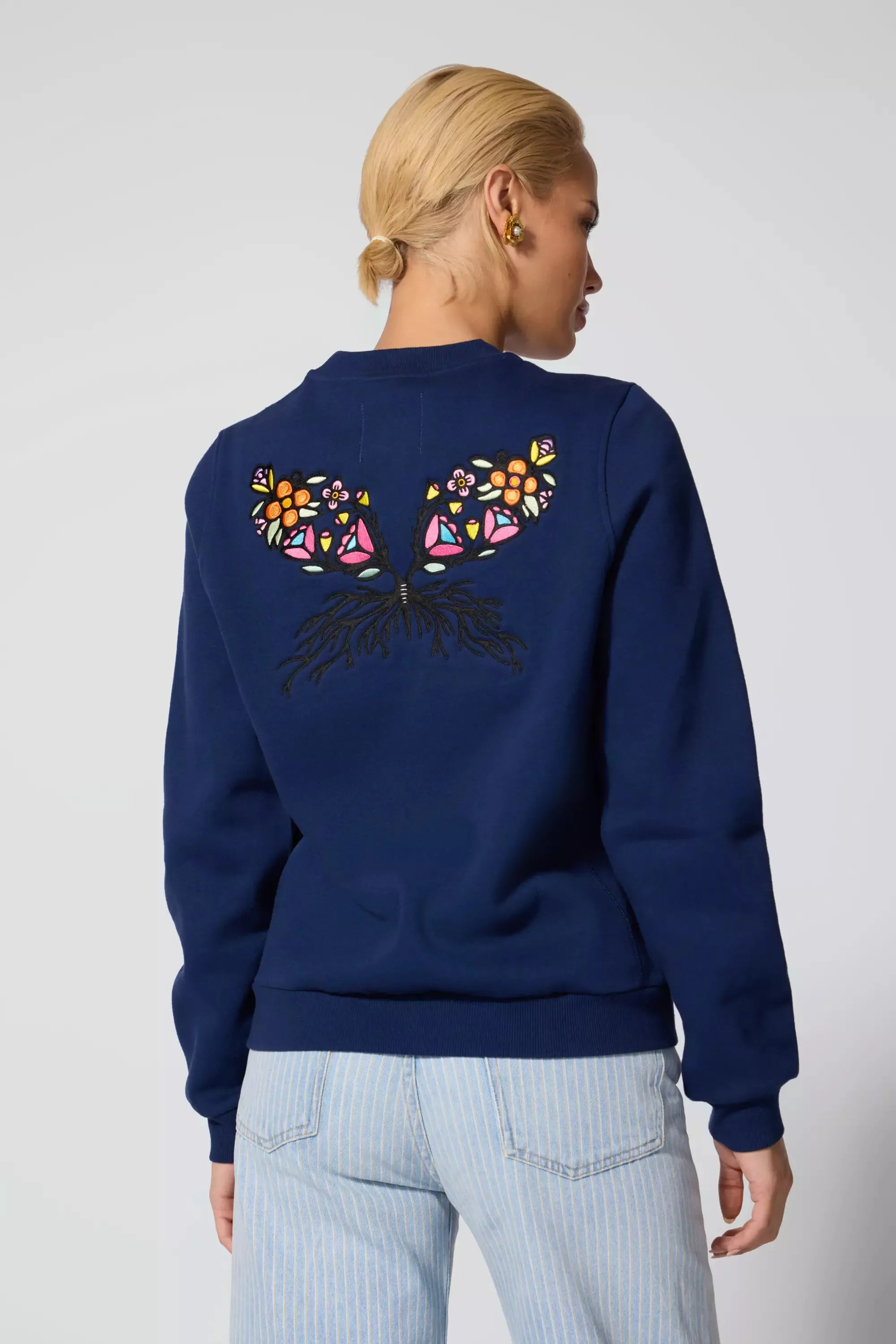 Luxefleece Embroidered Sweatshirt - Navy
