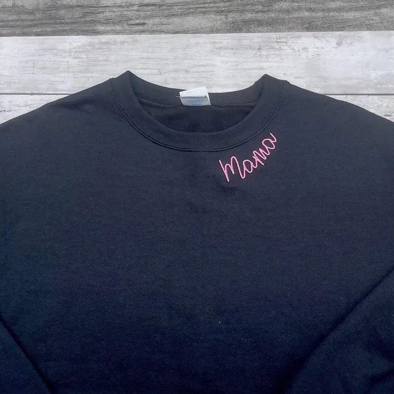 Mama embroidered crewneck sweatshirt