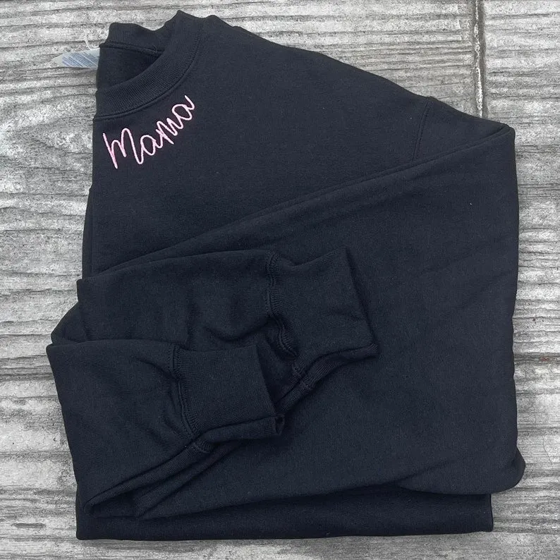 Mama embroidered crewneck sweatshirt