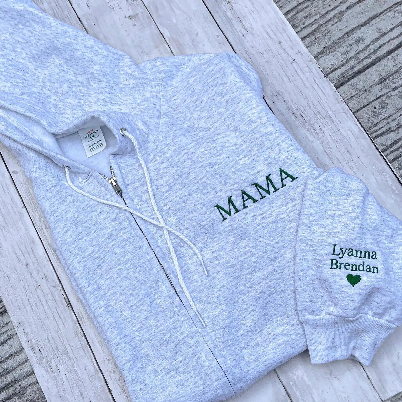 Mama Name Zip Up Sweatshirt