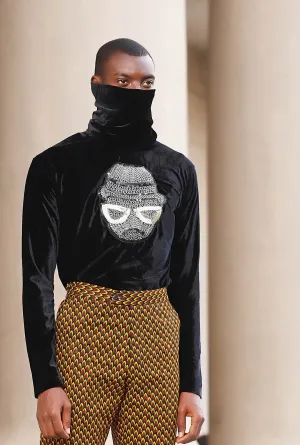 Mannie Men Velvet Turtle Neck Shirt SS19