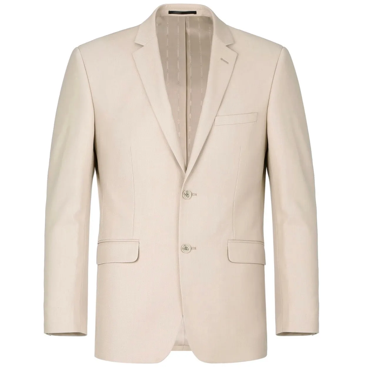 Men's Renoir Two Piece Beige Slim Fit Suit