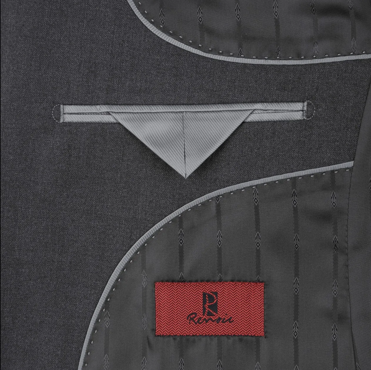Men's Renoir Two Piece Dark Gray Classic Fit Suit