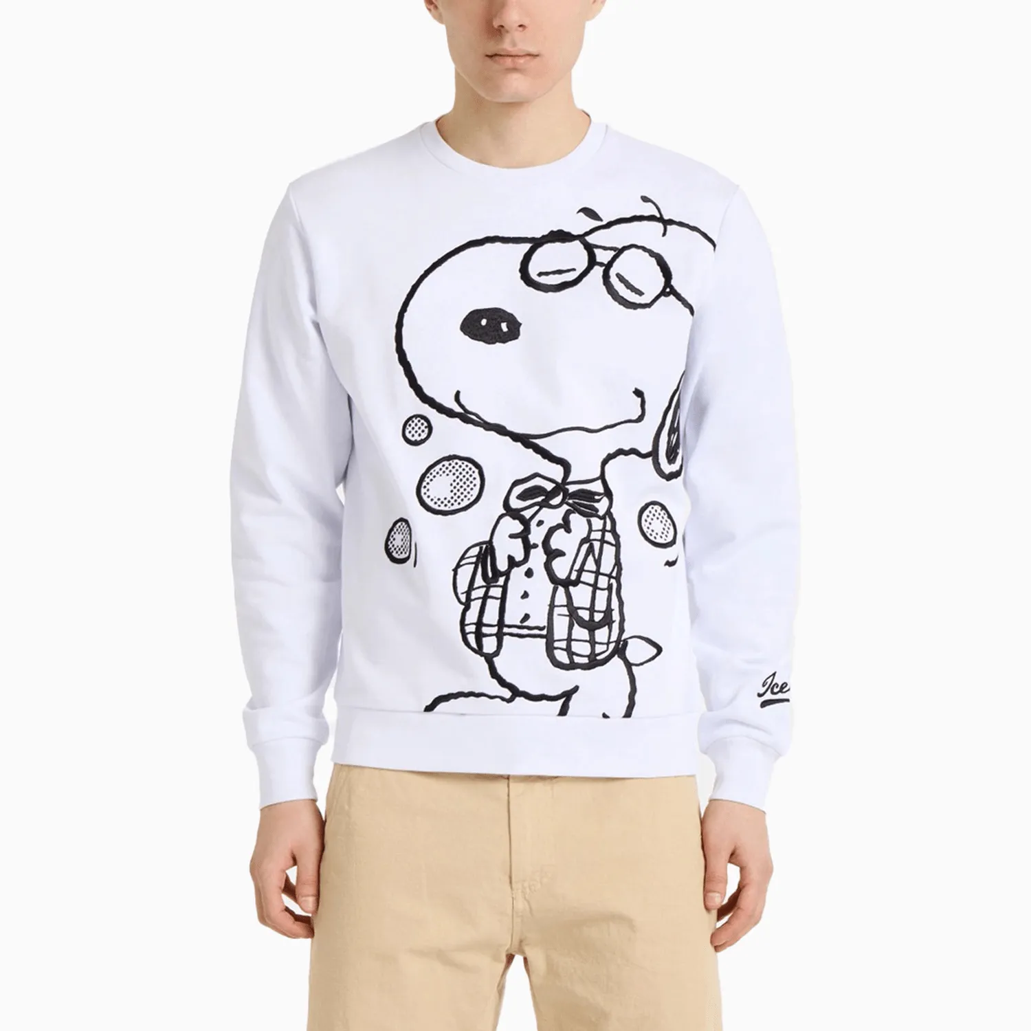 Men's Snoopy Cotton Crewneck Sweatshirt