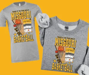 Missouri Basketball Tickets GREY Tee or Sweatshirt