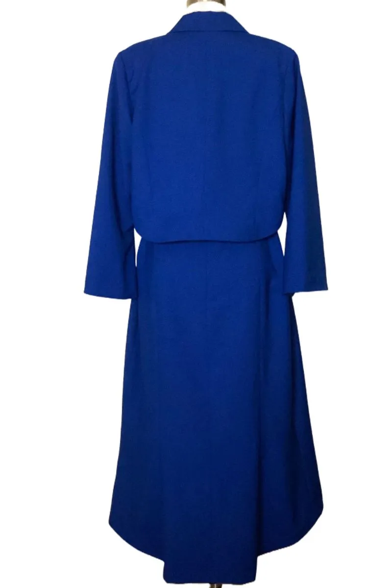 Monica’s Gabardine Double Breasted Jacket & Dress - Style #Mk1 (Blue)