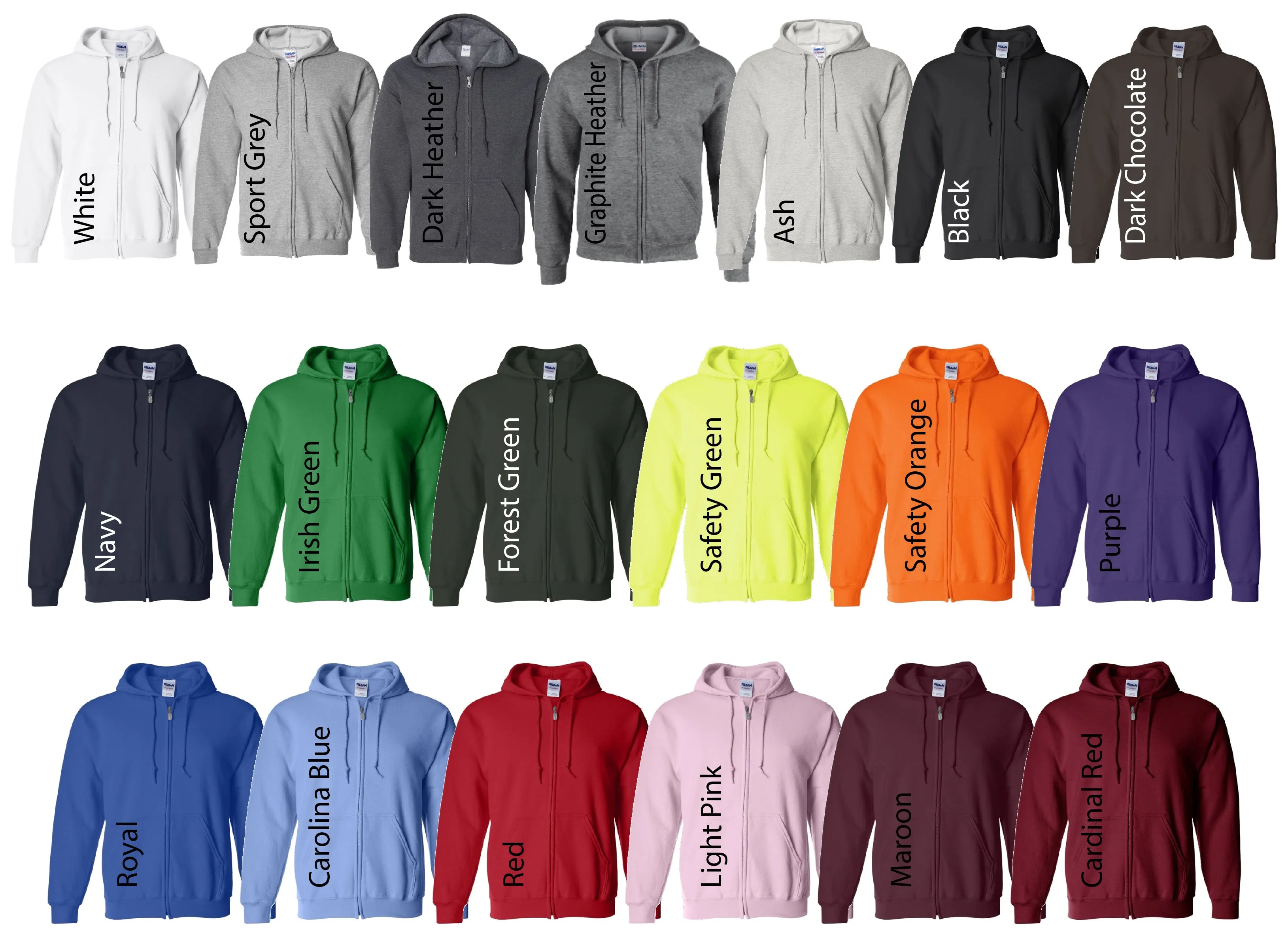 Monogrammed full zip up hoodie Sweatshirt
