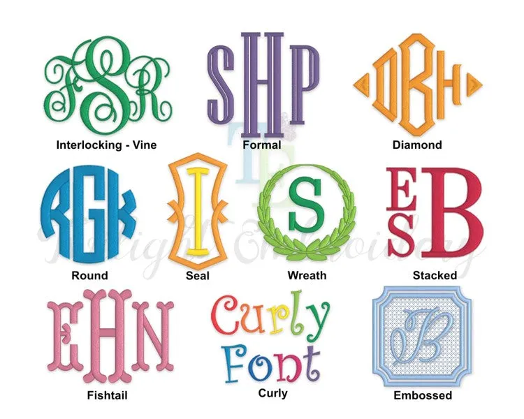 Monogrammed full zip up hoodie Sweatshirt