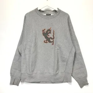 OFFERS OK! [L] Project Dragon Vintage Embroidered Crewneck Sweatshirt Grey