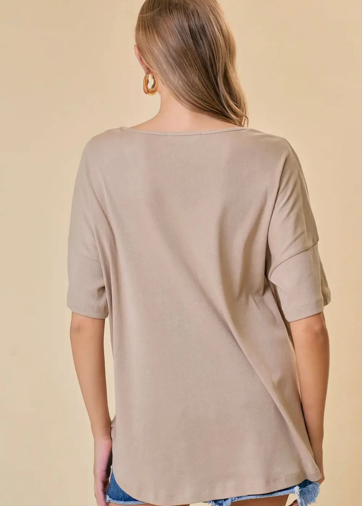 Oversized V-Neck Tee