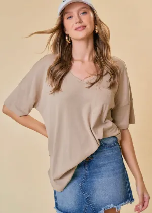 Oversized V-Neck Tee