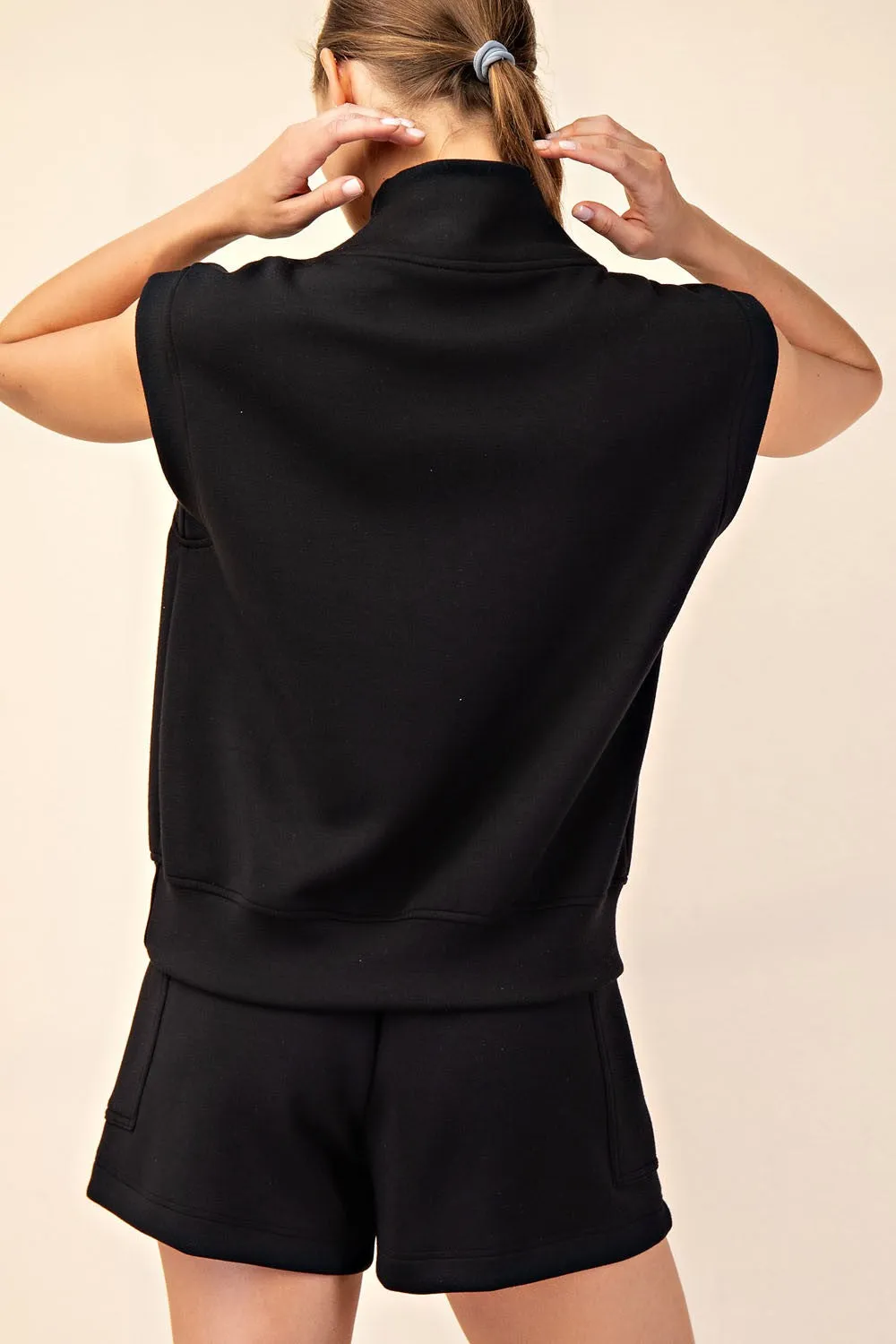 PLUS SIZE MODAL SCUBA LUXE V-NECK SLEEVE