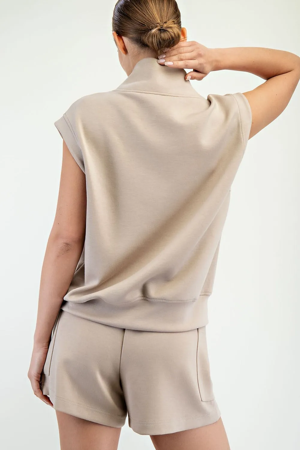 PLUS SIZE MODAL SCUBA LUXE V-NECK SLEEVE