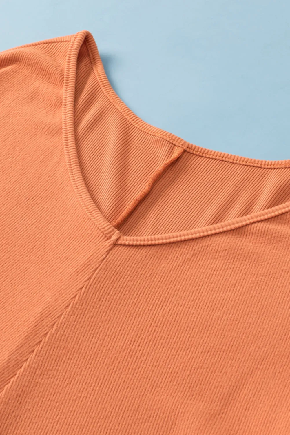 Plus Size Twist Hem Ribbed Top