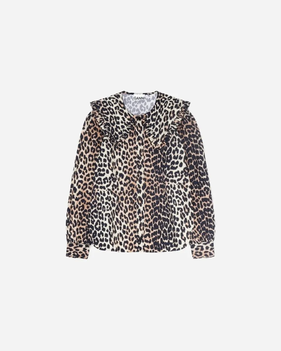 Printed Cotton Poplin - Leopard